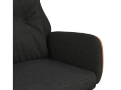 Poltrona*vidaxl Cadeira de descanso PVC e tecido Preto