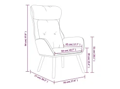Poltrona*vidaxl Cadeira de descanso PVC e tecido Preto