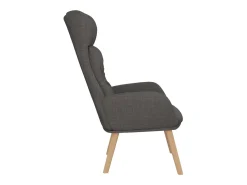 Poltrona* Cadeira de descanso tecido -escuro PT793187 Cinzento