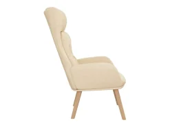 Poltrona| Cadeira de descanso tecido cor PT775783 Creme