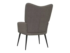 New Cadeira de descanso tecido cinzento-acastanhado PT607701 Taupe