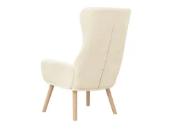 Poltrona* Cadeira de descanso veludo branco nata PT927548 Creme