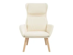 Poltrona* Cadeira de descanso veludo branco nata PT927548 Creme