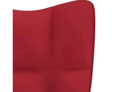 Hot Cadeira de descanso veludo tinto PT620280 Vermelho