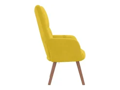 Poltrona*vidaxl Cadeira de descanso veludo mostarda Amarelo