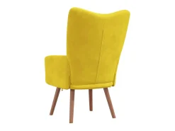 Poltrona*vidaxl Cadeira de descanso veludo mostarda Amarelo