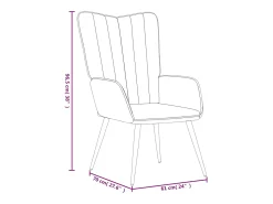 Poltrona|vidaxl Cadeira de descanso veludo -claro Cinzento
