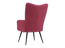 Poltrona|vidaxl Cadeira de descanso veludo tinto Vermelho
