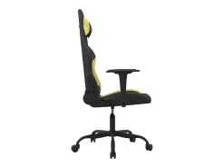 Poltrona|vidaxl Cadeira de gaming tecido preto e verde-claro Cinzento