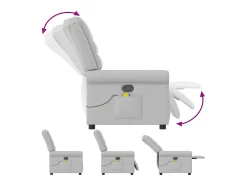 Poltrona* Cadeira de massagem reclinável tecido SHL758297 Cinzento