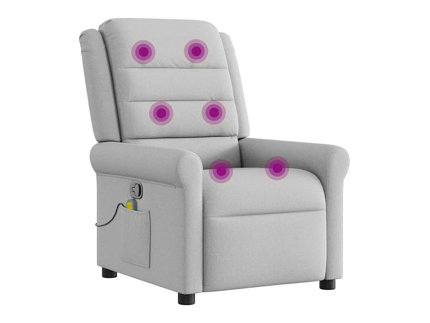 Poltrona* Cadeira de massagem reclinável tecido SHL758297 Cinzento