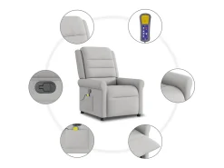 Poltrona* Cadeira de massagem reclinável tecido SHL758297 Cinzento