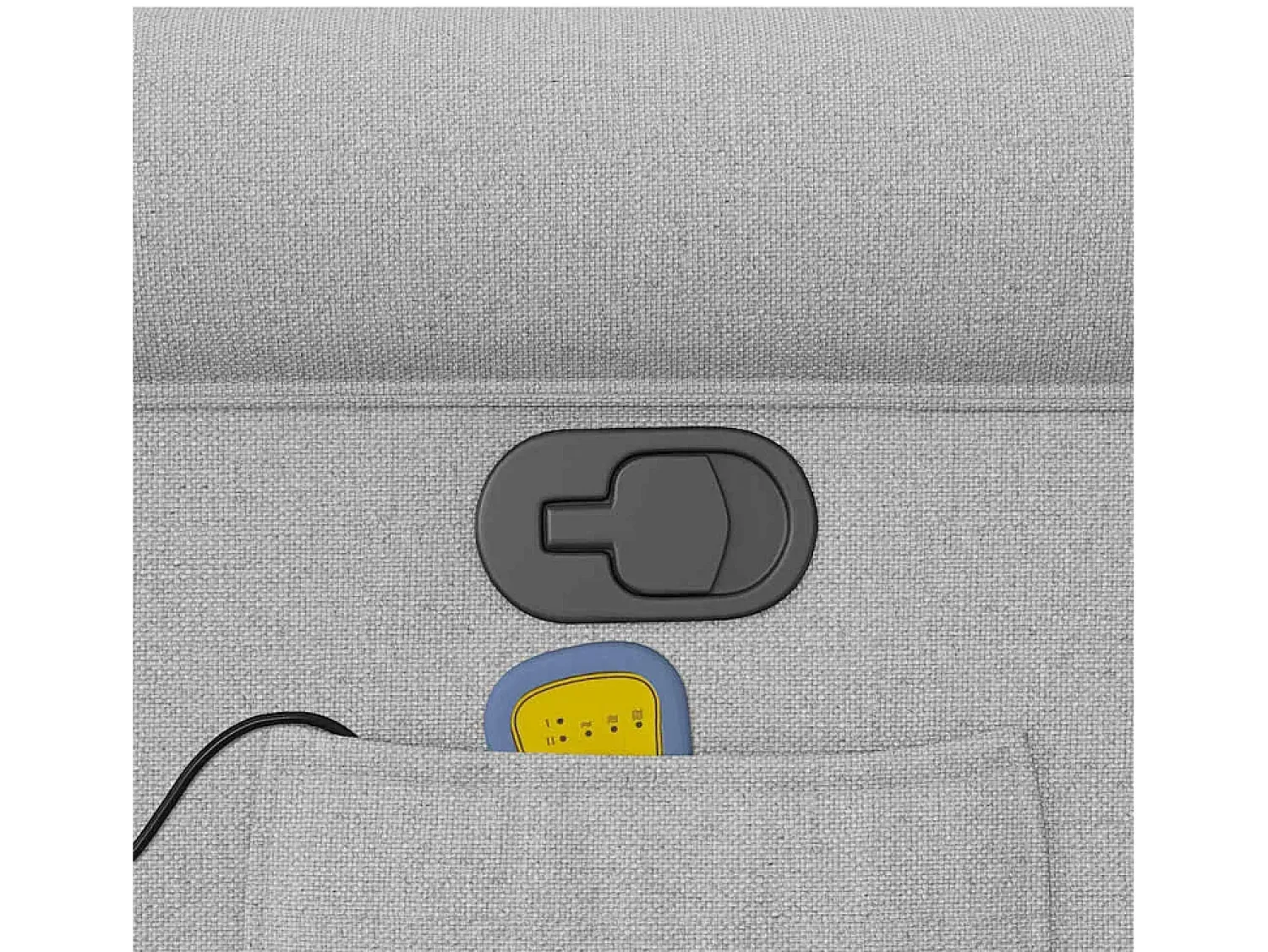 Poltrona* Cadeira de massagem reclinável tecido SHL758297 Cinzento