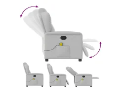 Cadeira de massagem reclinável tecido SHL493726 Cinzento