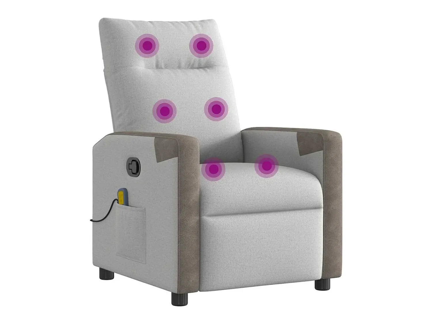 Poltrona| Cadeira de massagem reclinável tecido SHL318581 Cinzento