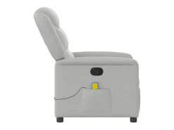 Online vidaxl Cadeira de massagem reclinável tecido Cinzento