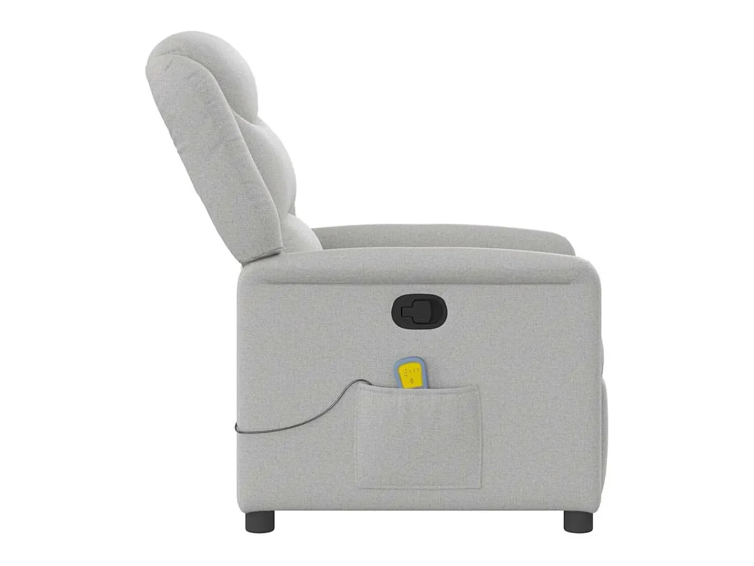 Online vidaxl Cadeira de massagem reclinável tecido Cinzento