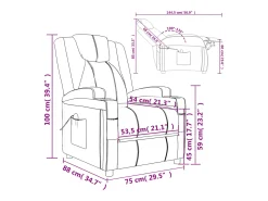 Poltrona*vidaxl Cadeira de massagens couro artificial Castanho
