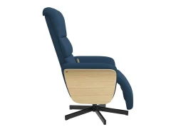 Poltrona| Cadeira de massagens reclinável com apoio de pés tecido SHL985306 Azul