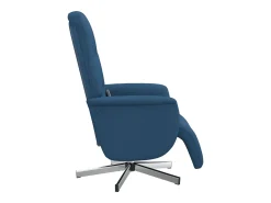Hot Cadeira de massagens reclinável com apoio de pés tecido SHL394739 Azul