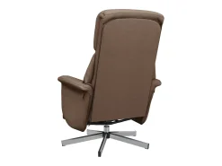 Poltrona| Cadeira de massagens reclinável com apoio de pés tecido SHL231325 Castanho