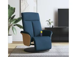 Poltrona| Cadeira de massagens reclinável com apoio de pés tecido SHL133947 Azul