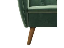 Novogratz Cadeira decorativa com estofo em veludo claro^ Poltrona