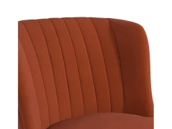 Poltrona|Novogratz Cadeira decorativa estofada em linho Cor de laranja