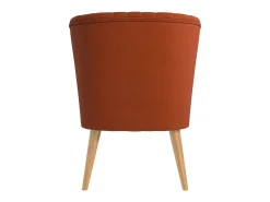 Poltrona|Novogratz Cadeira decorativa estofada em linho Cor de laranja