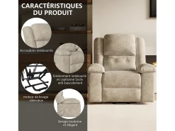 Poltrona| Cadeira elétrica de luxo para relaxamento e massagem Cinzento