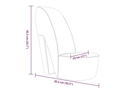 New vidaxl Cadeira estilo sapato de salto alto couro artificial Preto