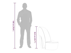 Outlet vidaxl Cadeira estilo sapato de salto alto couro artificial Branco