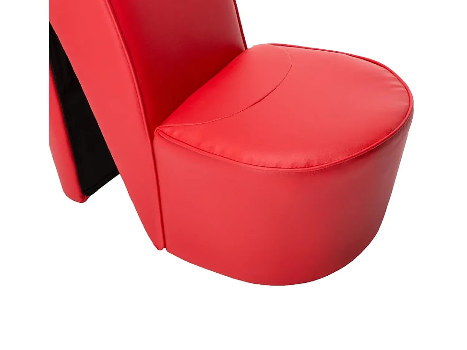 Poltrona* Cadeira estilo sapato de salto alto couro artificial SHL330241 Vermelho