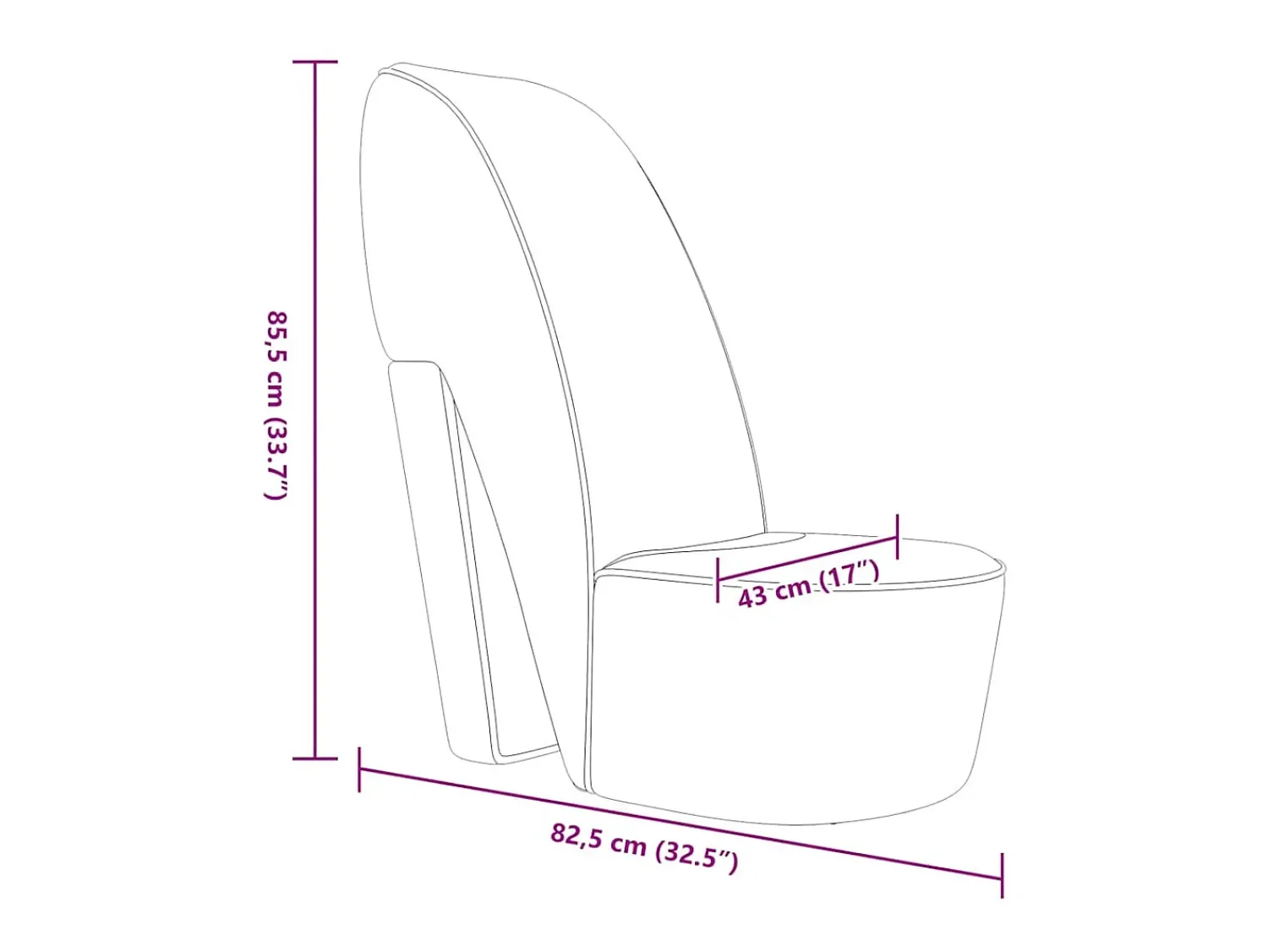 New vidaxl Cadeira estilo sapato de salto alto couro artificial Prateado