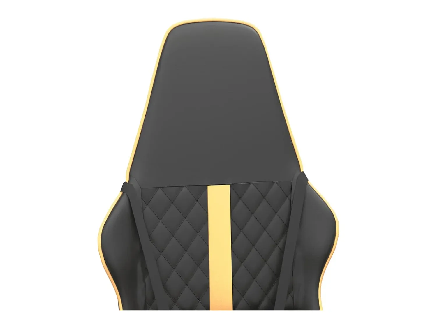Poltrona|vidaxl Cadeira gaming de massagens couro artificial e preto Dourado
