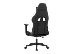 vidaxl Cadeira gaming massagens couro artificial preto e camuflagem Multicor