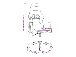 Poltrona|vidaxl Cadeira gaming massagens couro artificial preto e camuflagem Multicor
