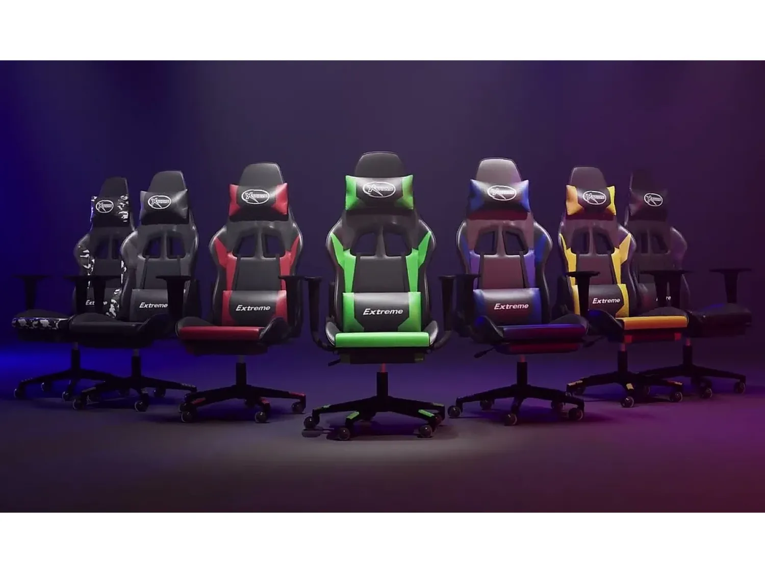 Poltrona*vidaxl Cadeira gaming massagens c/ apoio pés couro artif. branco/ Rosa