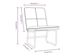 Poltrona*vidaxl Cadeira lounge 54x75x76 cm couro artificial cor Creme