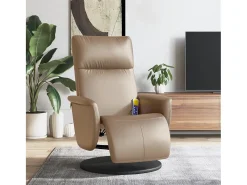 Poltrona* Cadeira massagens reclinável comapoio pés couro arti. cappuccino SHL322092 Castanho