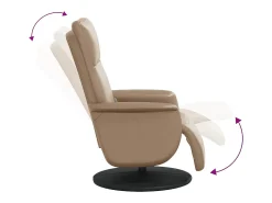 Poltrona* Cadeira massagens reclinável comapoio pés couro arti. cappuccino SHL322092 Castanho