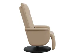 Poltrona| Cadeira massagens reclinável comapoio pés couro arti. cappuccino SHL611280 Castanho