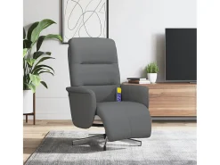 Poltrona* Cadeira massagens reclinável com apoio pés tecido cinza-escuro SHL359213 Cinza antracite