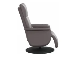 Poltrona| Cadeira massagens reclinável comapoio pés couro artificial cinza SHL2799 Cinzento