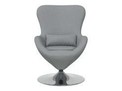 Poltrona*vidaxl Cadeira ovo Cinzento-claro 63 x 73 x 90 cm tecido Cinzento claro