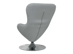 Poltrona*vidaxl Cadeira ovo Cinzento-claro 63 x 73 x 90 cm tecido Cinzento claro