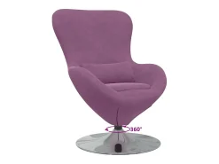 Poltrona|vidaxl Cadeira ovo Roxo Veludo Violeta