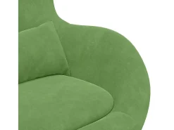 Poltrona|vidaxl Cadeira ovo Claro Veludo Verde