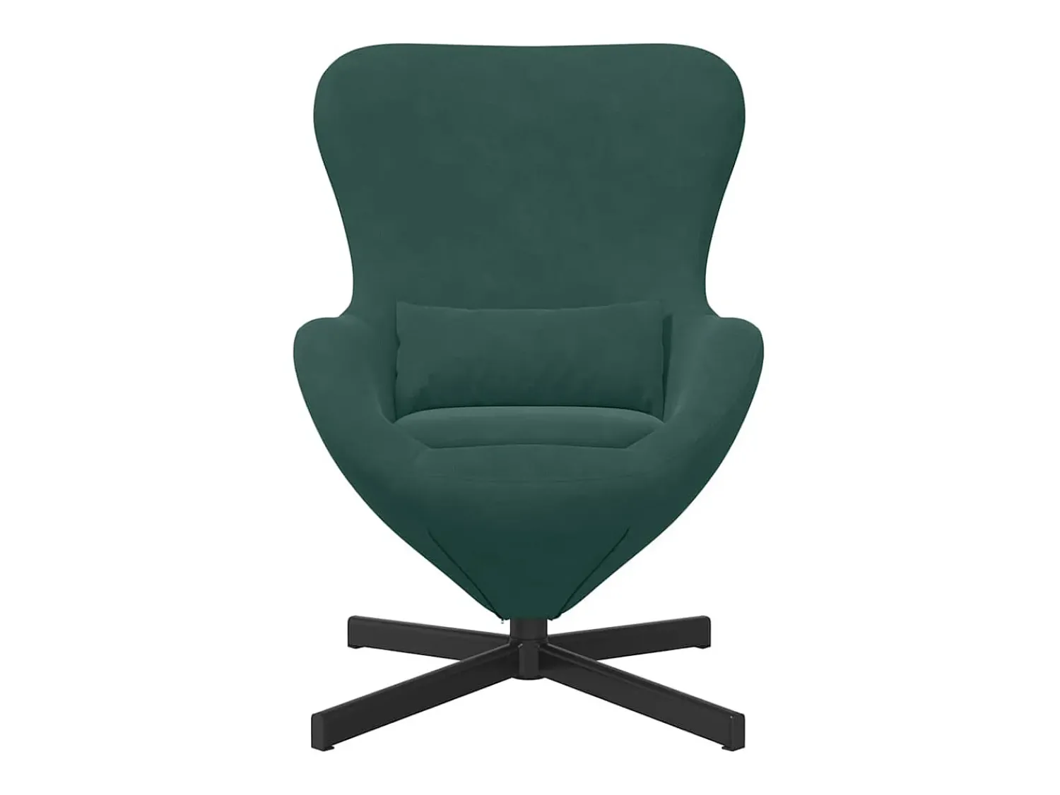 Poltrona*vidaxl Cadeira ovo Escuro 63 x 73 x 90 cm Veludo Verde