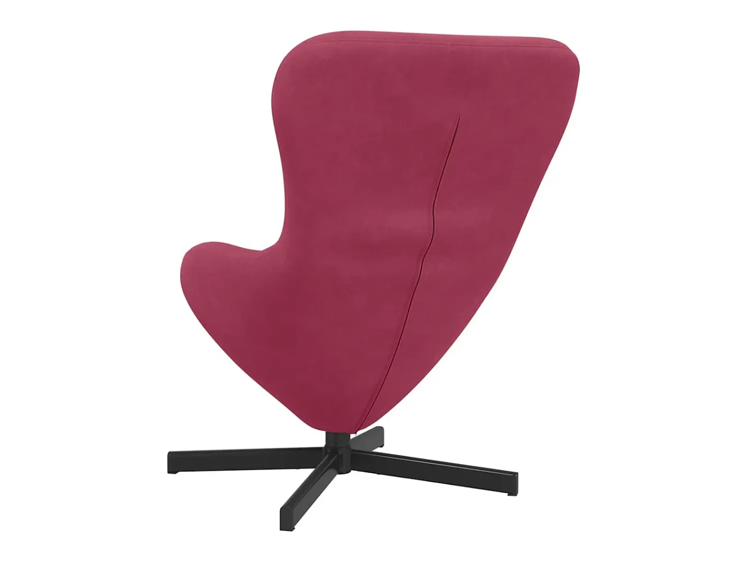 Poltrona*vidaxl Cadeira ovo Vinho 63 x 73 x 90 cm Veludo Vermelho